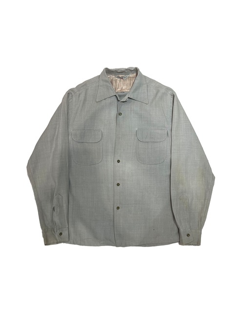 1950s-1960s Vintage Rayon Gabardine Shirt
