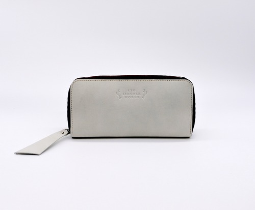 Round Zip Wallet tanned light gray