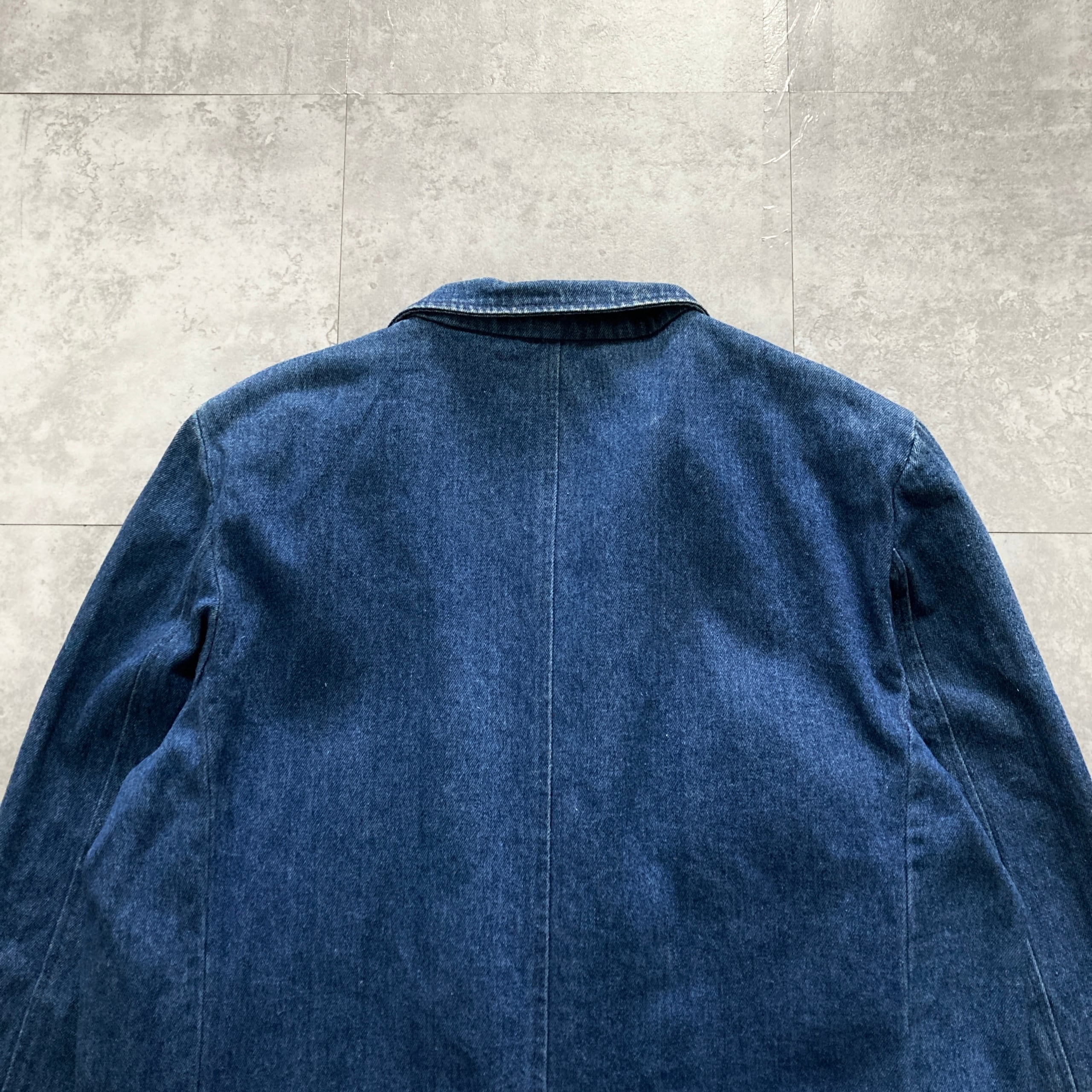 80s】Eddie Bauer エディーバウアー 表記L 黒タグ デニム テーラード