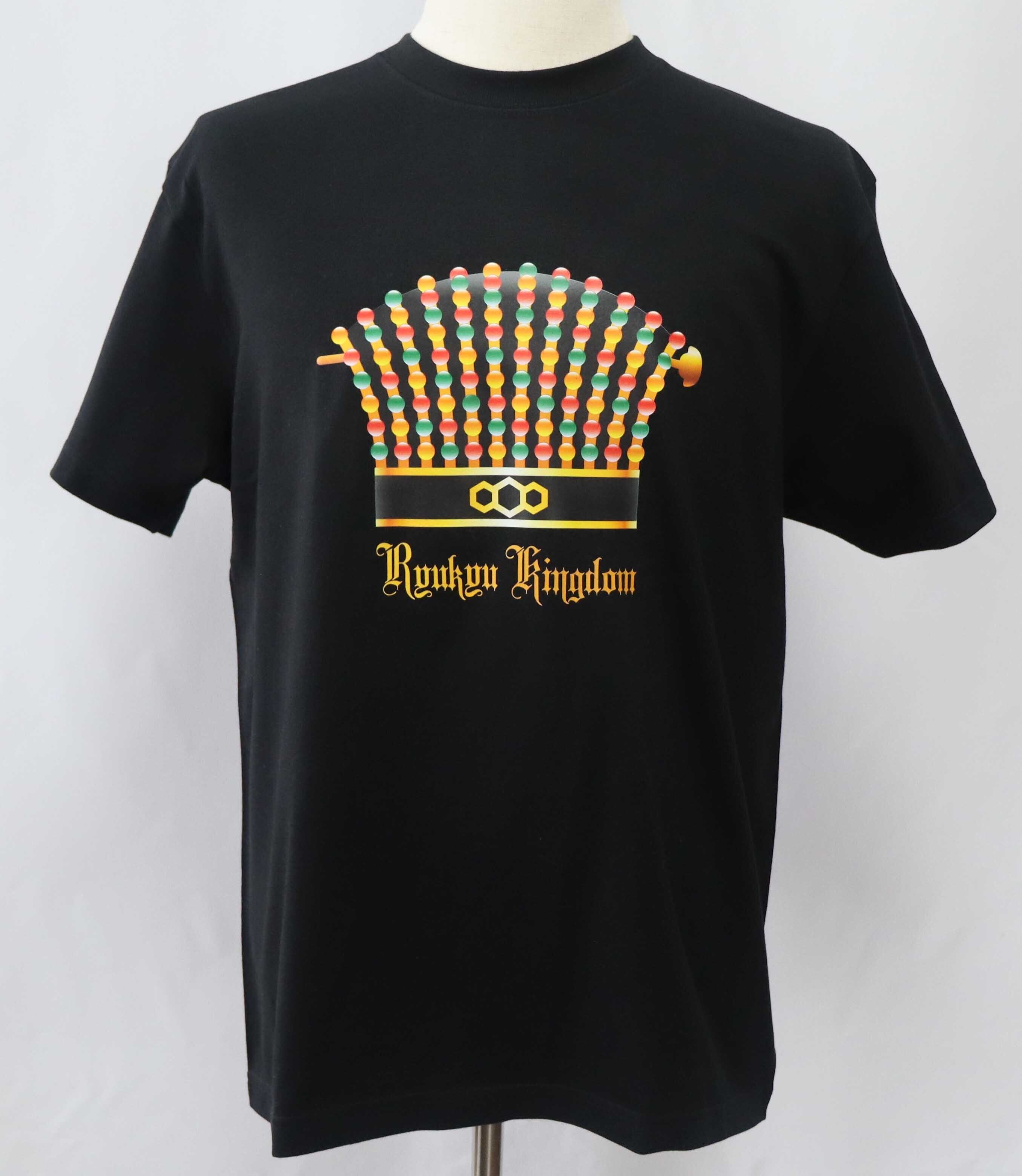 琉球玉冠Tシャツ（黒）【首里城復興記念】 | utin