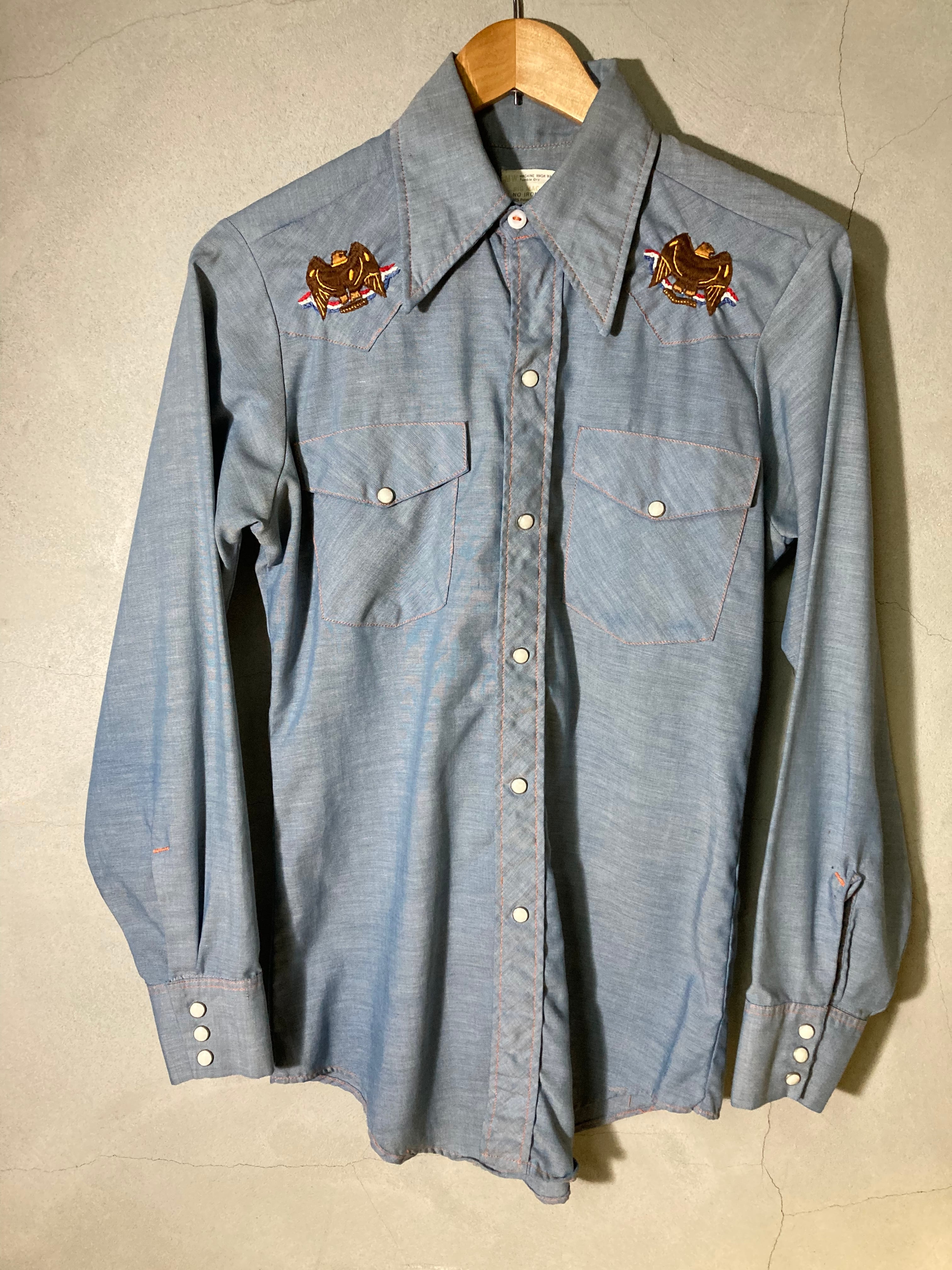 70s BICMAC Chambray shirt  (beady clothing)