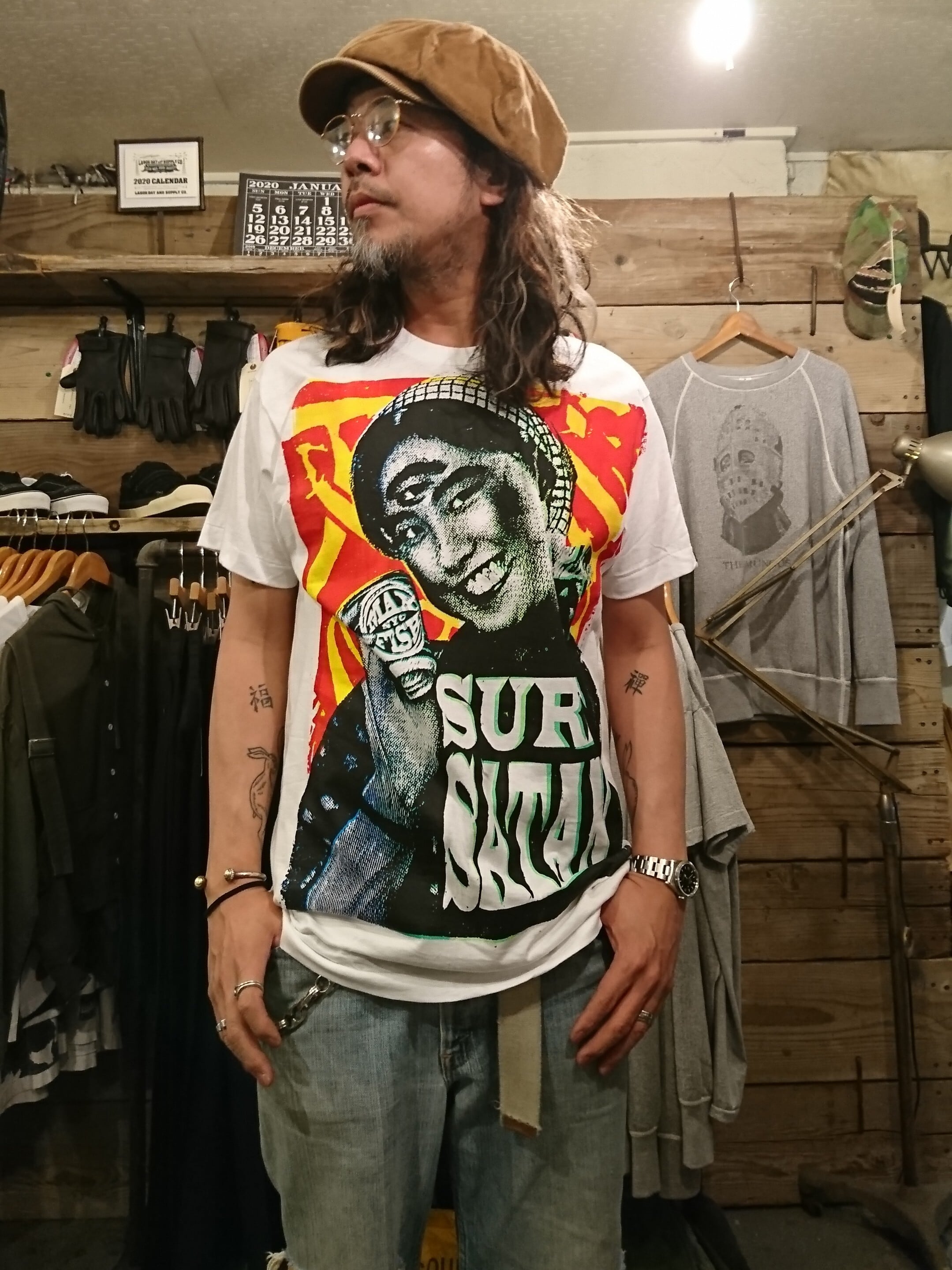 DONROCK 手刷り Tシャツ donrock 節約 ドンロック Tシャツ terror 手 