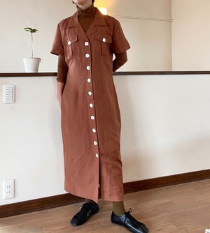 90s Linen-blend Dress