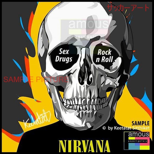 カリスマグラフィックアートパネル ニルヴァーナ ＮＩＲＶＡＮＡ 木製 壁掛け ポスター (003-034)