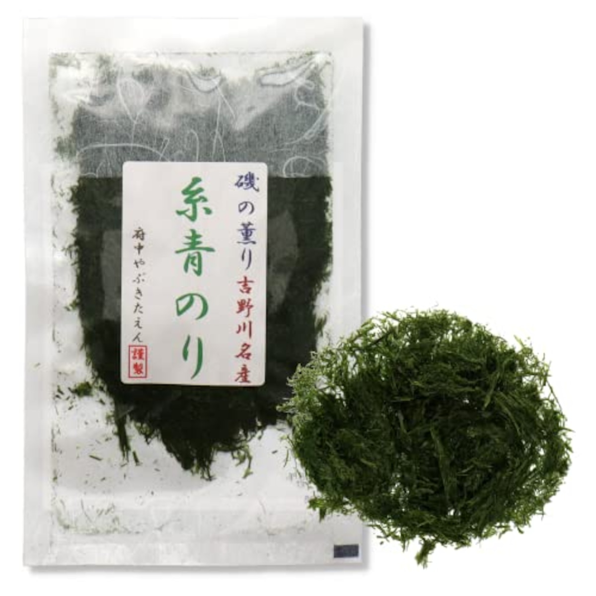 府中籔北園 糸青のり 糸のり 青のり あおのり すじ青のり 吉野川産 7g×2袋 14g 上級 高級 吉野川 磯の香り | umami stock