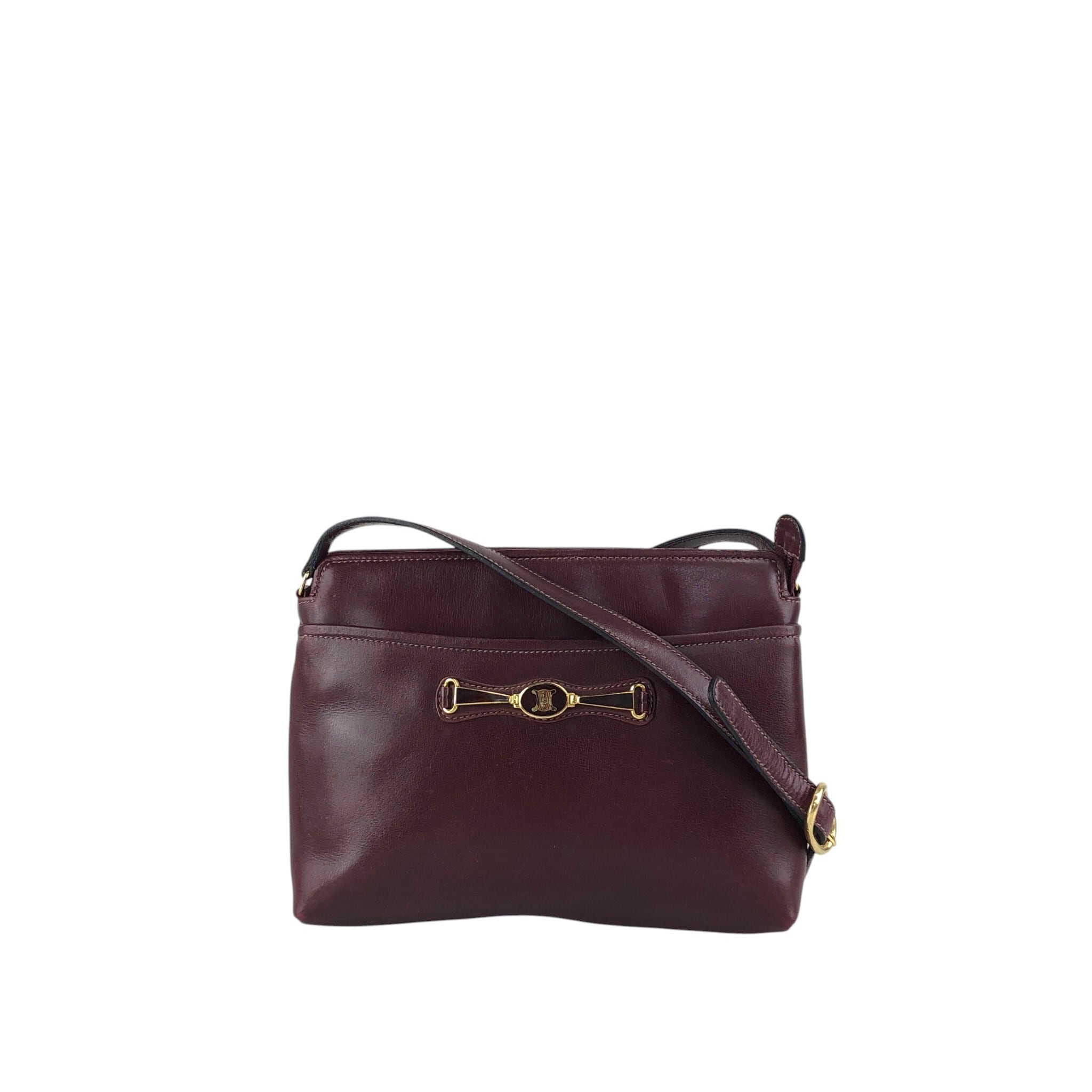 CELINE セリーヌ ショルダーバッグ ボルドー トリオンフ レザー