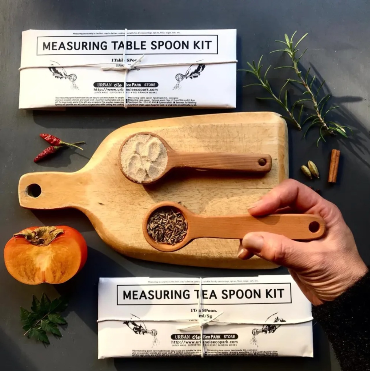 計量スプーン　小さじ5ml を手作りする　手作りキット    WOODEN MEASURING TEA SPOON CARVING KIT