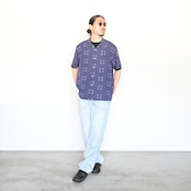 OLD JOE(オールドジョー) ORIGINAL PRINTED OPEN COLLAR SHIRTS (Square Dot) Short-sleeveスタイル