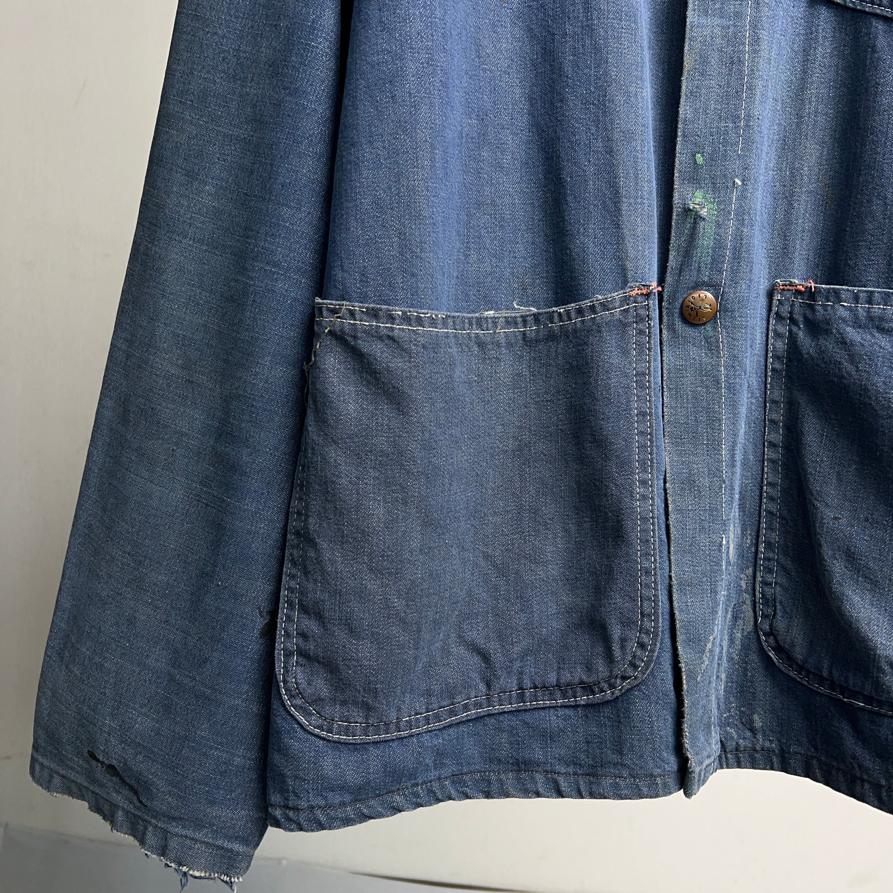 1970's VAT DYE DENIM CHORE JACKET 70年代 バットダイデニム