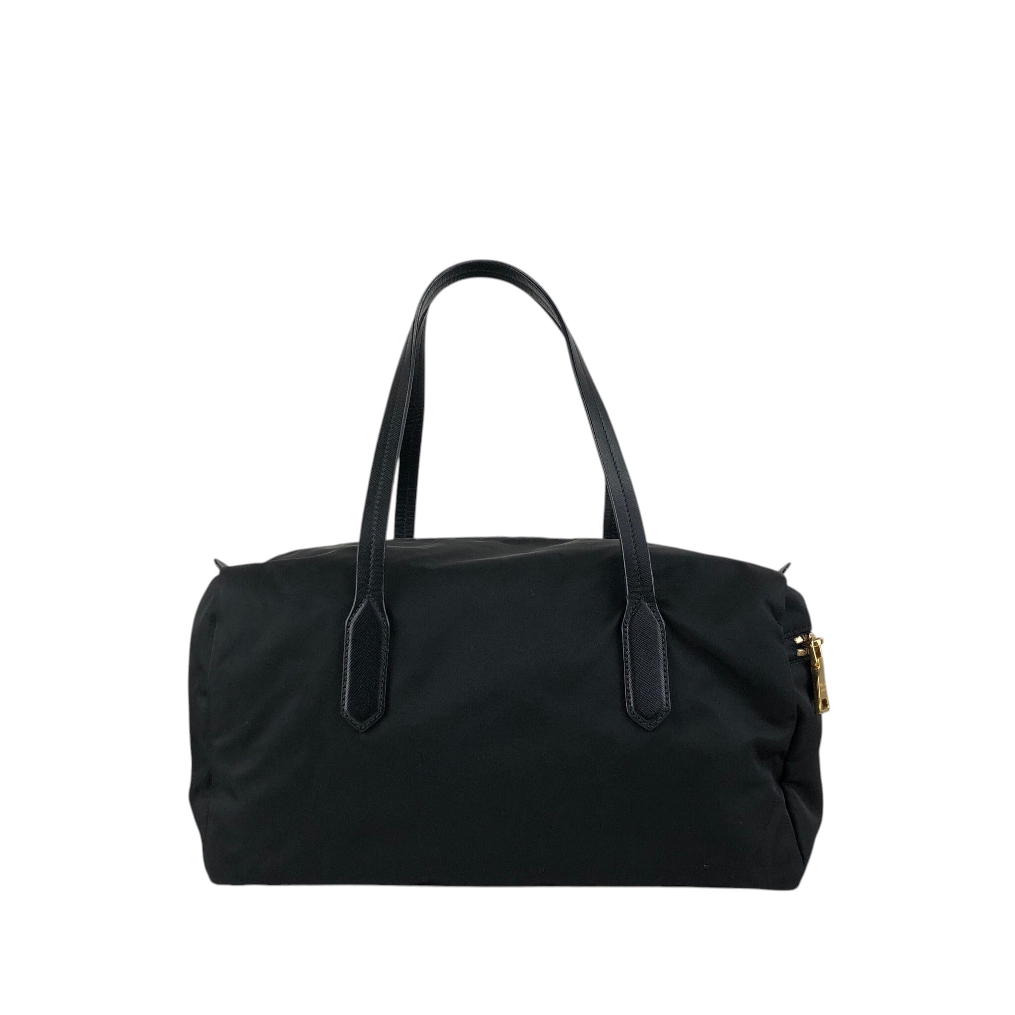PRADA プラダ ハンドバッグ ブラック ロゴ ナイロン ミニボストン