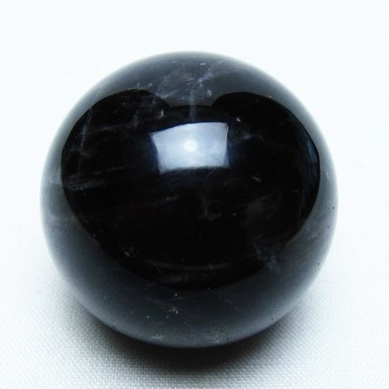 モリオン 丸玉 36mm 黒水晶 スフィア 置物 一点物 141-8081