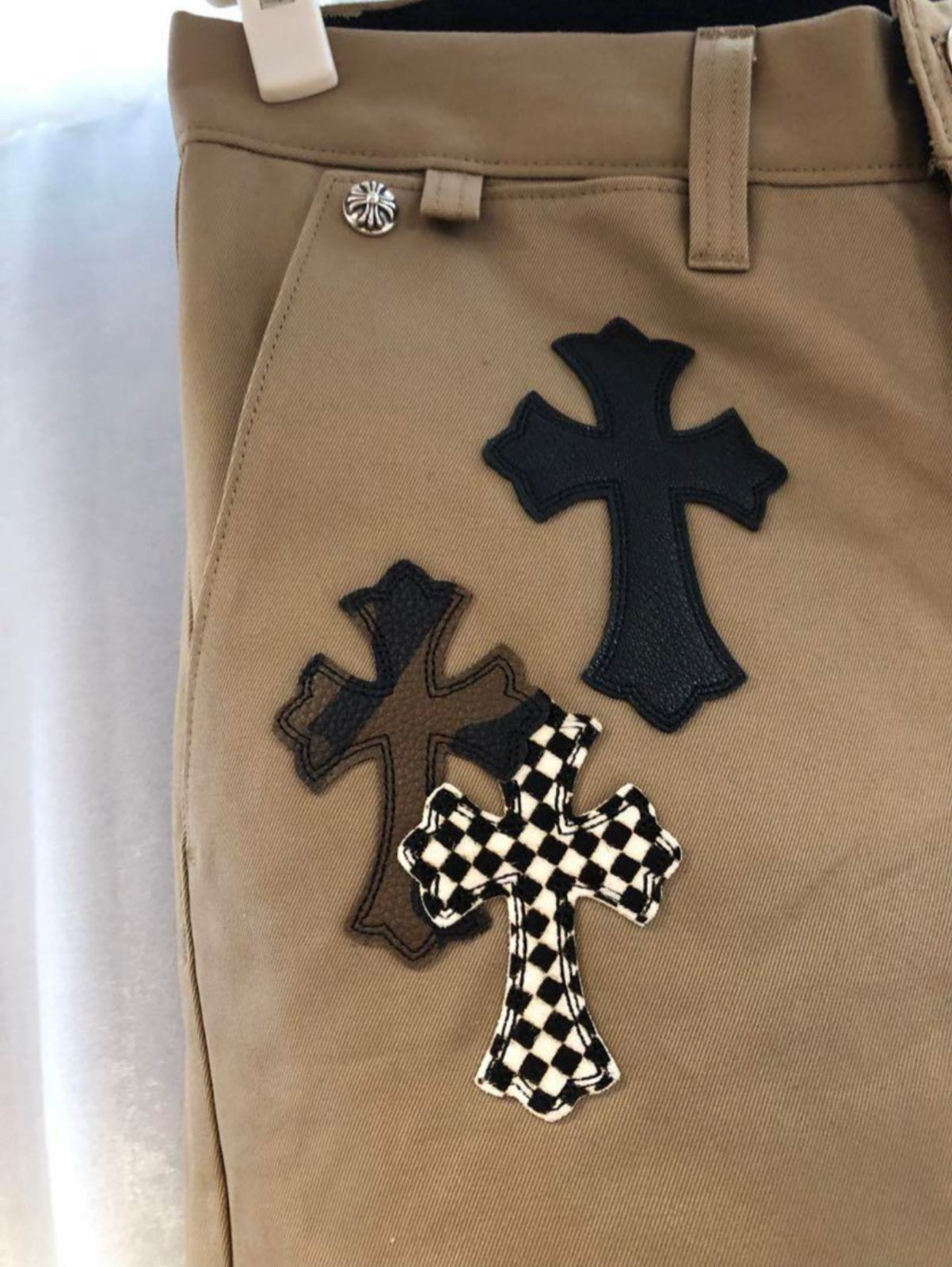 CHROME HEARTS クロムハーツ CHINOS CEM CRS クロスパッチ パンツ
