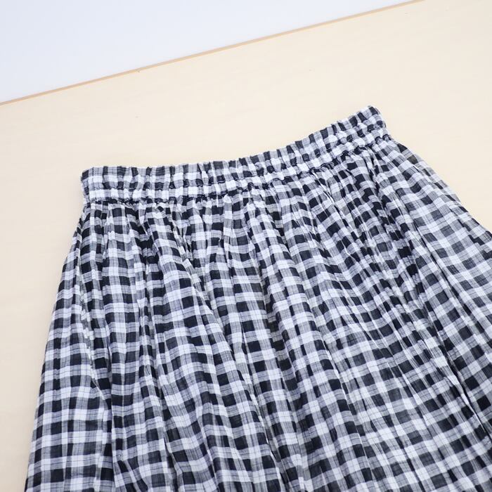 SOIL（ソイル） FANCY GINGHAM CHECK GATHERED SKIRT[NSL26104] | tile