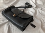 AMERICA 1990’s OLD COACH “Dark Navy Leather” shoulder bag