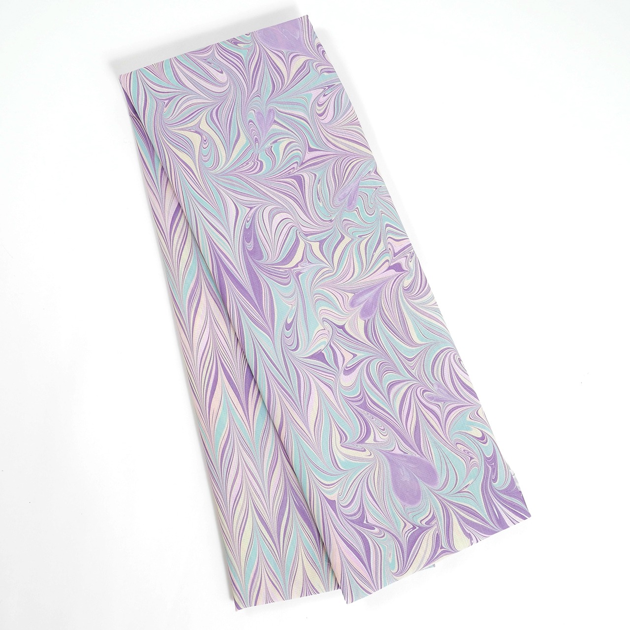 ❤︎suminagashiリバーシブル半巾帯  ハート墨流し［夢幻藤　矢羽柄×マーブル］ハート散らし