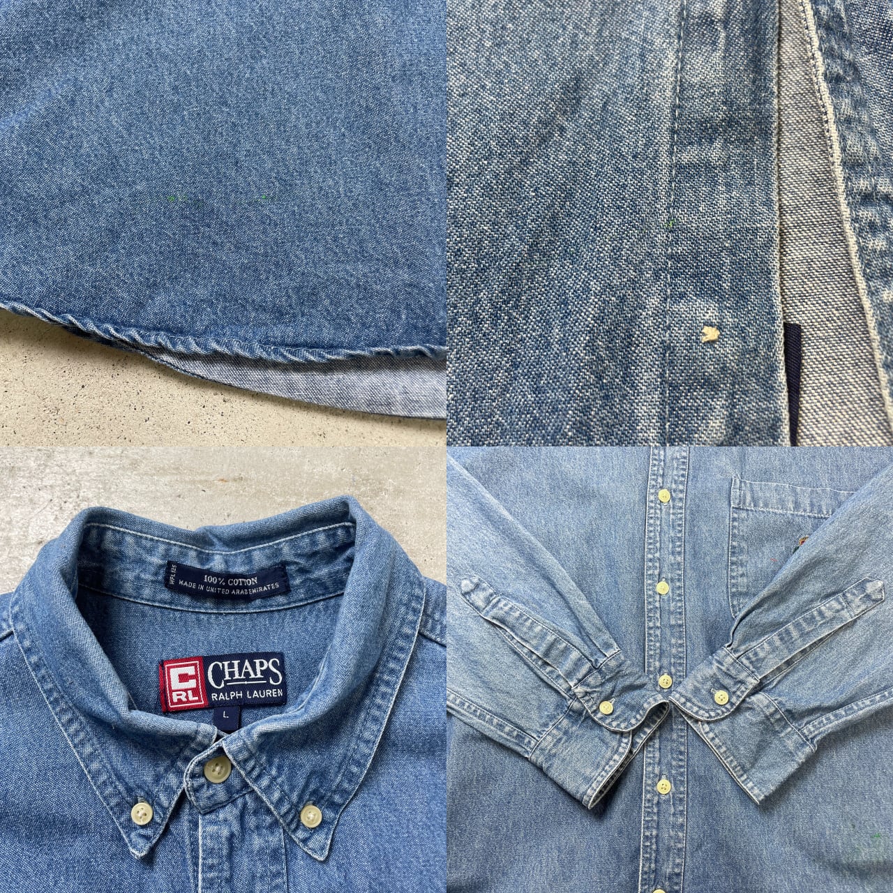 90年代 CHAPS Ralph Lauren チャップス ラルフローレン 長袖 デニム
