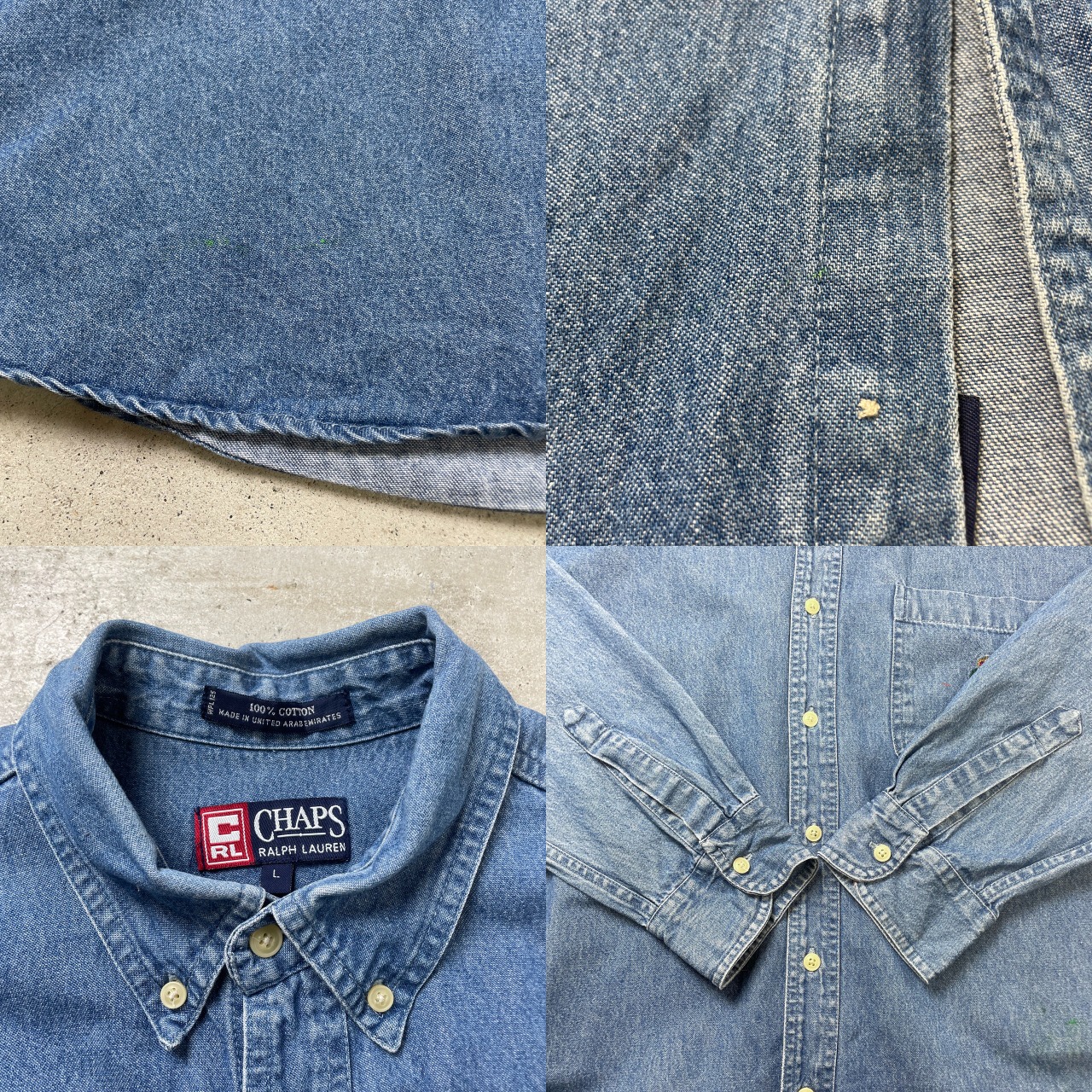 90年代 CHAPS Ralph Lauren チャップス ラルフローレン 長袖 デニム