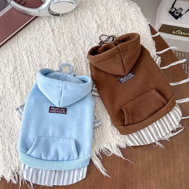 layered stripe hoodie