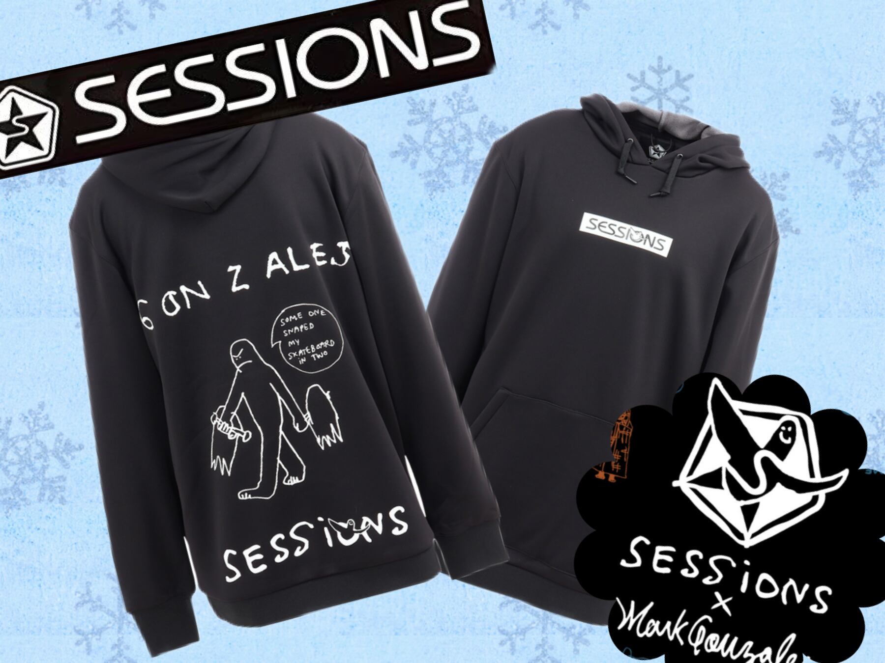 SESSIONS】SESSIONS×MARK GONZALES コラボモデル NIGHTHAWK PULLOVER ...