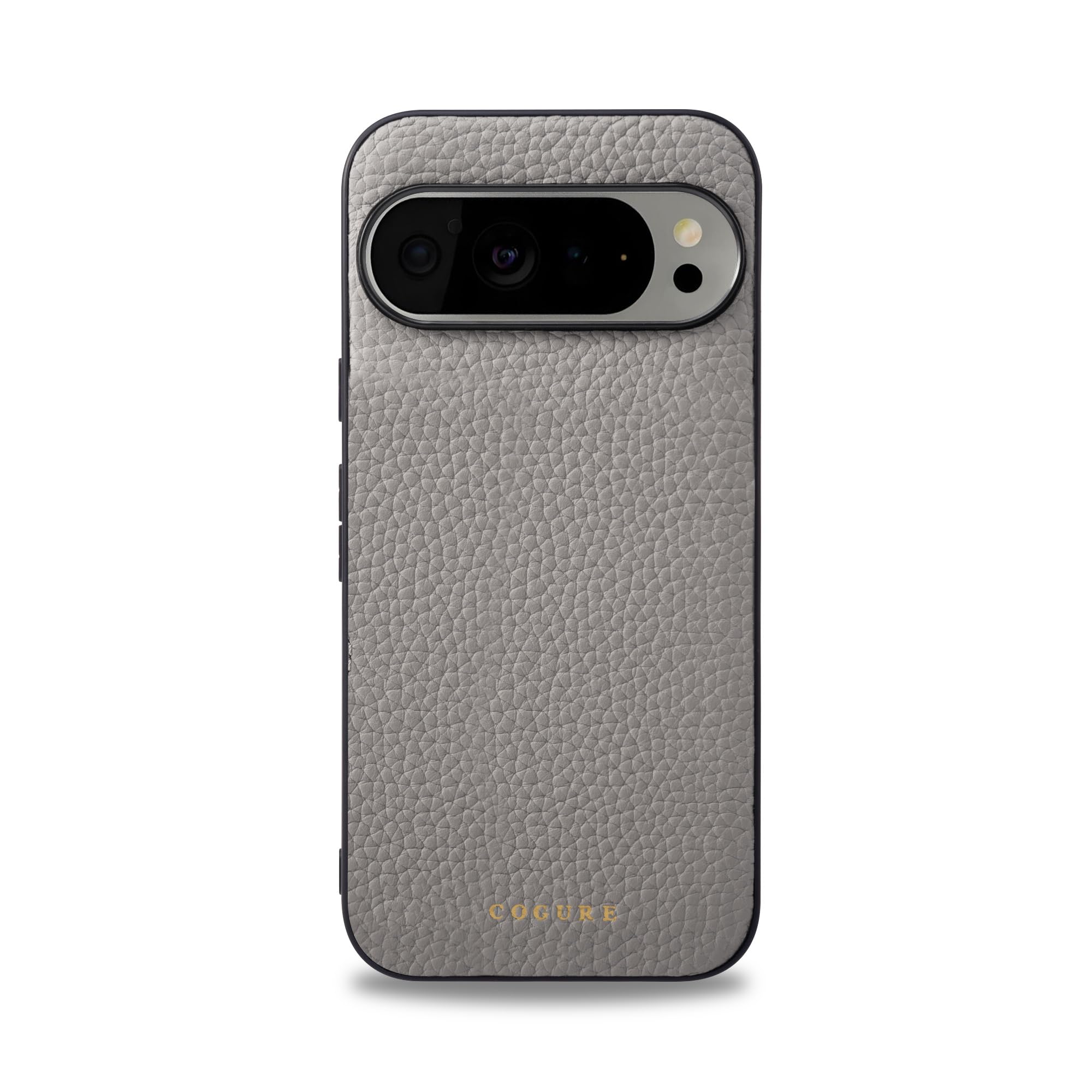 COGURE For Google Pixel 10 / 10 Pro スマホケース 代替品 本革 シュリンクカーフレザー 耐衝撃 シンプル おしゃれ 専用ボックス付き COPs-pi グレージュ