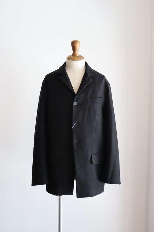 nonnotte "ハイカウントモールスキンCUTAWAY FRONT JACKET(DEEP BLACK)"