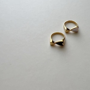 acrylic heart open ring