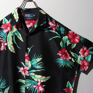 稀少 Mint Condition XL シルク 黒 Caldwell ポロラルフローレン 半袖開襟シャツ