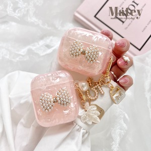 Matey original♡ パールリボンピンクケース【AirPods 1,2 / pro / 3 / pro2】