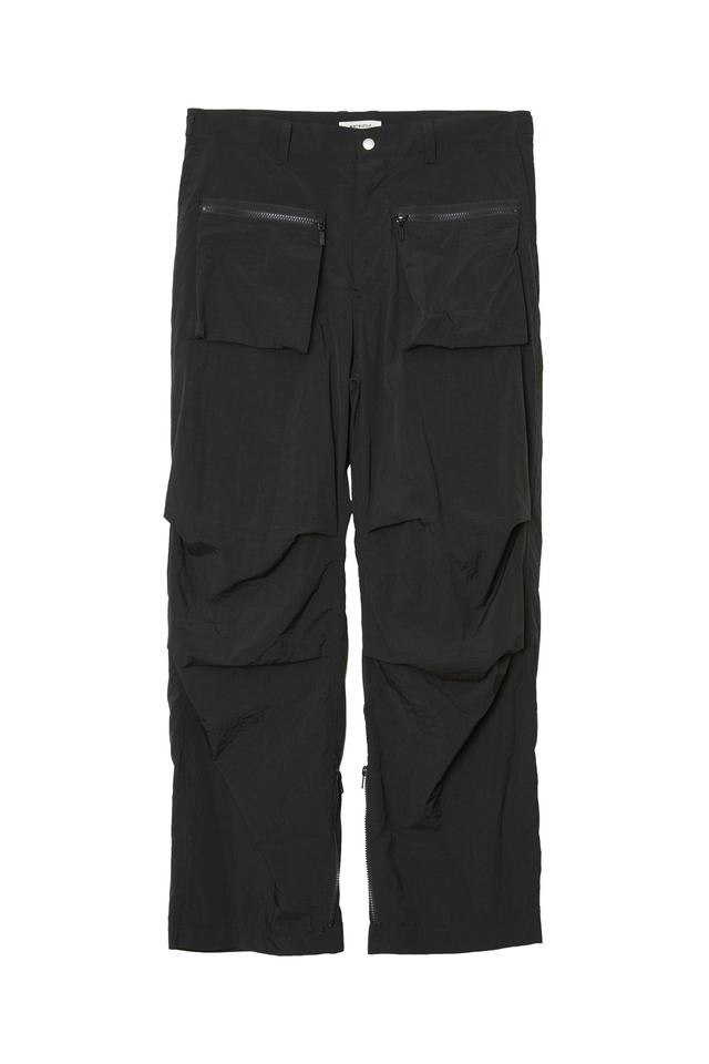 MATSUFUJI / Cargo Pocket Nylon Wide Trousers(BLACK)