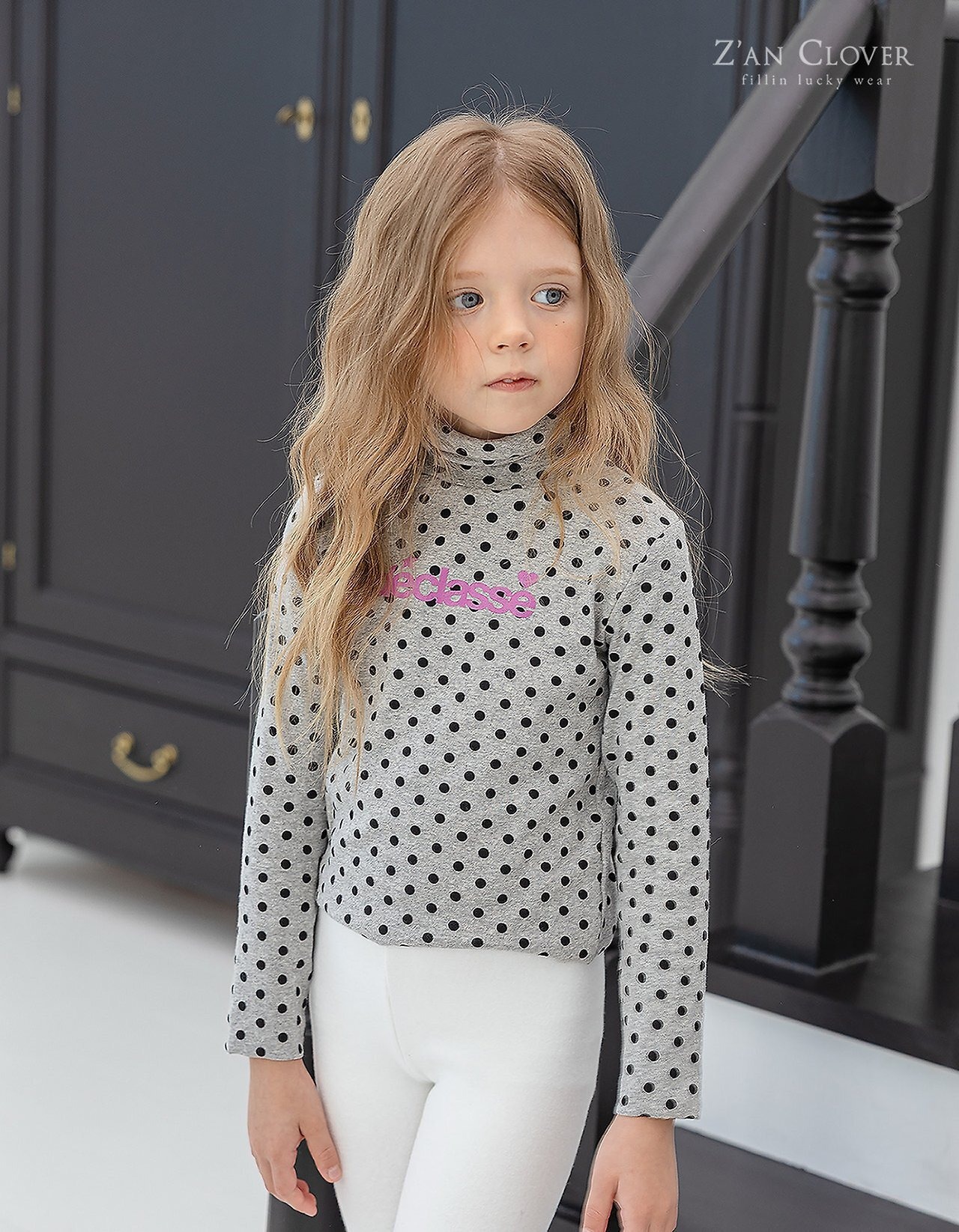 ZAN CLOVER［取寄］dot high neck tee 26winter