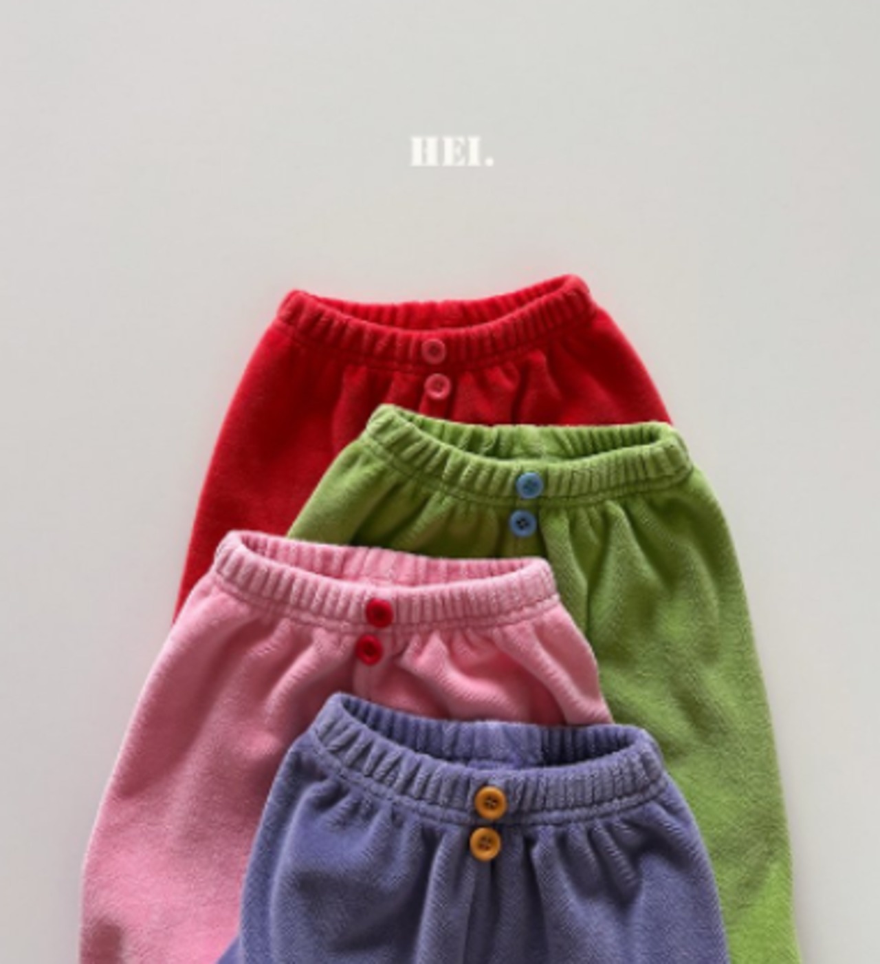 韓国子供服 / 26Autumn / 〖取寄〗Hei / ぽんぽんパンツ / キッズ服 / カラフル服 / 秋服 *XS~XL*