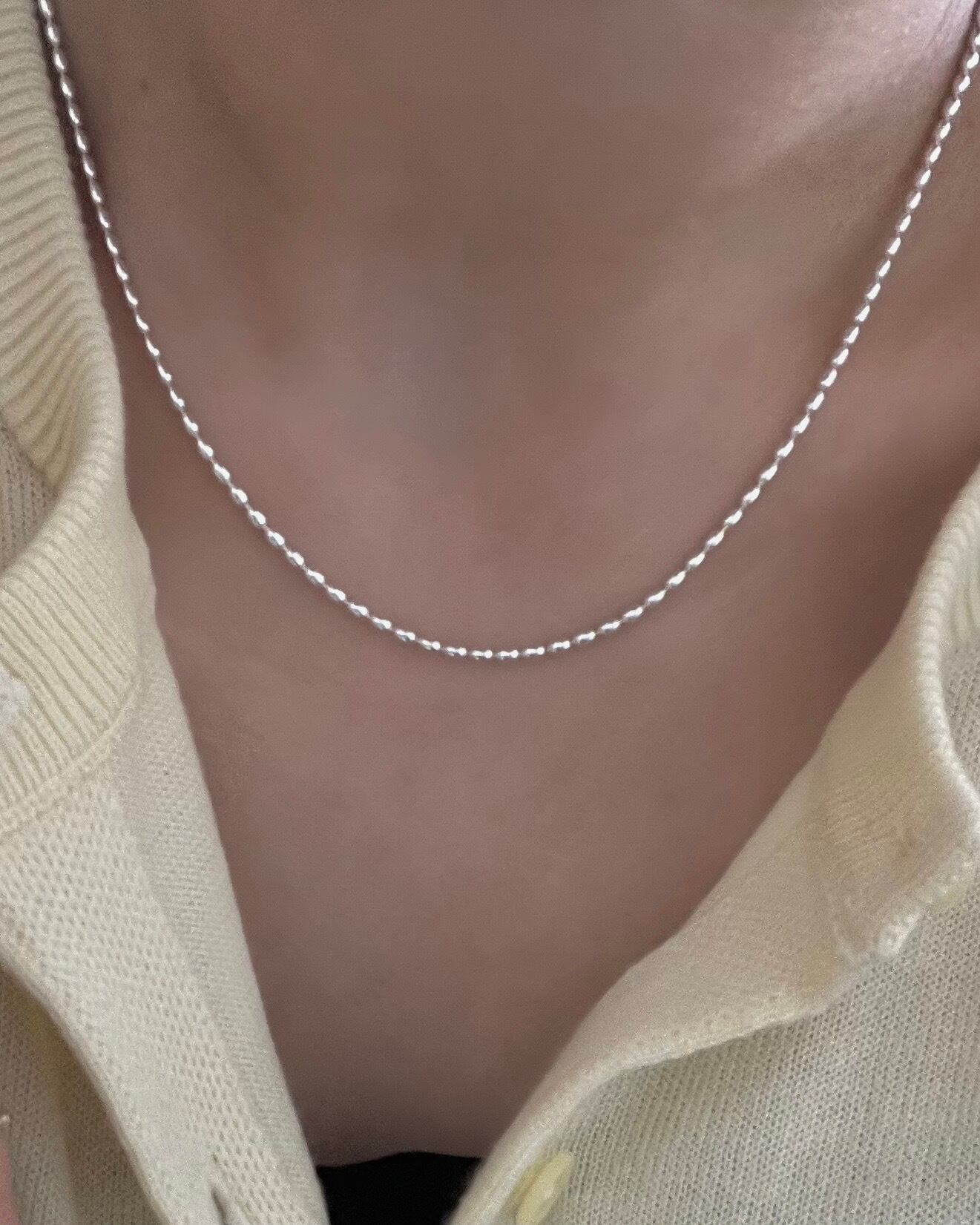 S925 Miniature tsubu  necklace