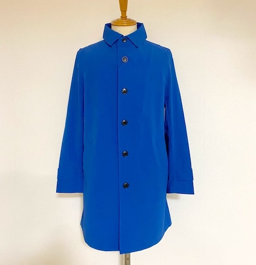 Nylon Stretch Soutien Collar Coat Blue