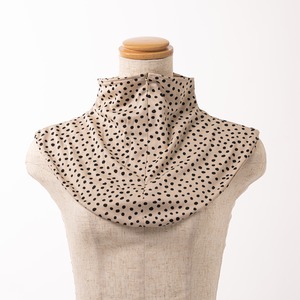 コリエ　ポケット付きつけ襟＜ダルメシアン柄／ベージュ×ブラック＞※ユニセックス