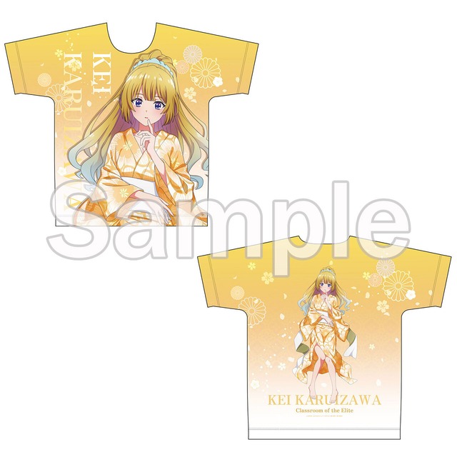 【4571576727791受注生産】ようこそ実力至上主義の教室へ【描き下ろし】フルグラフィックTシャツ 軽井沢恵(和服) XL