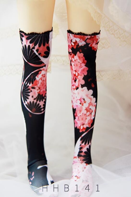 DD/SD ドルフィードリーム服 お花柄 ドール用ソックス