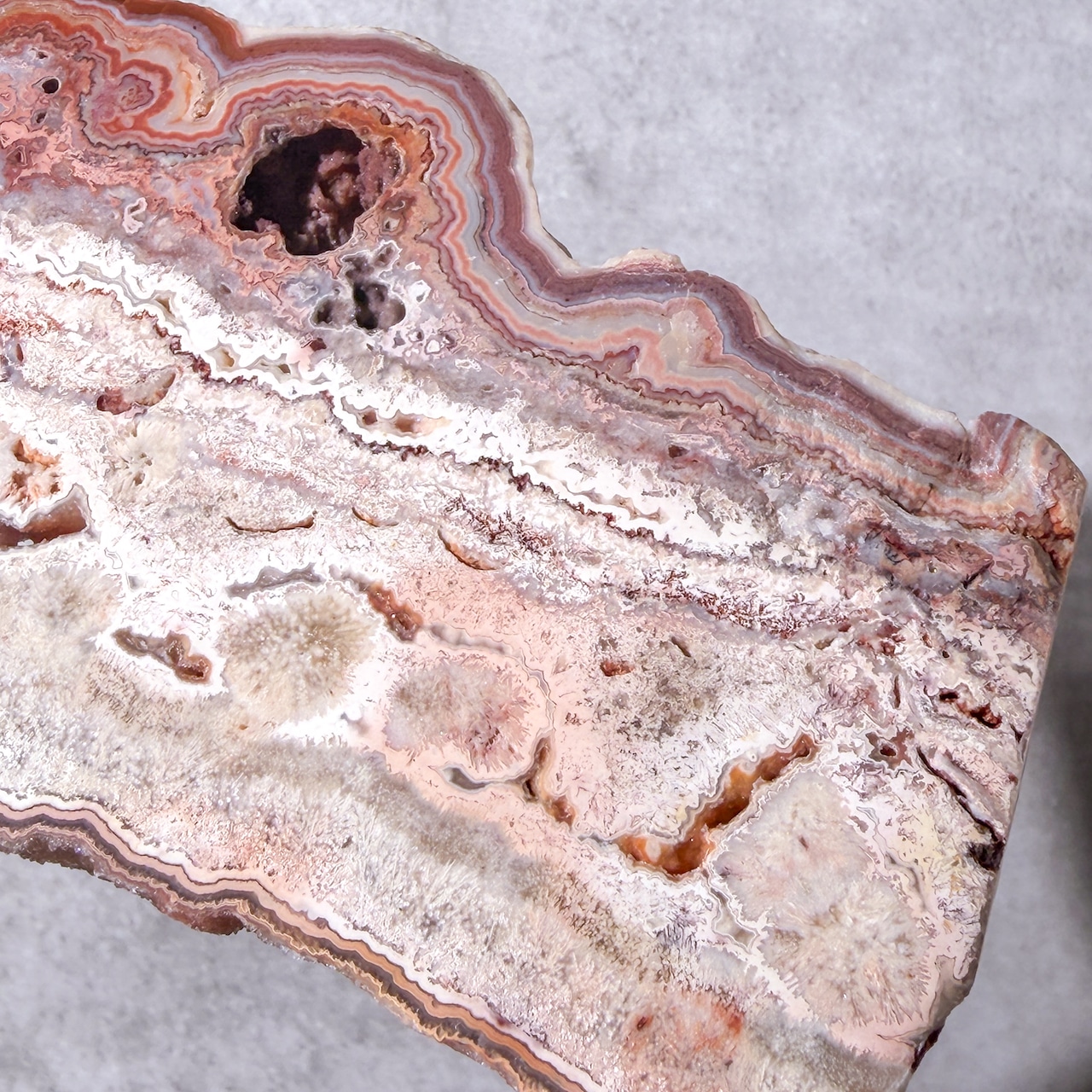 ピンククレイジーレースアゲート02 スラブ * Agate * 天然石