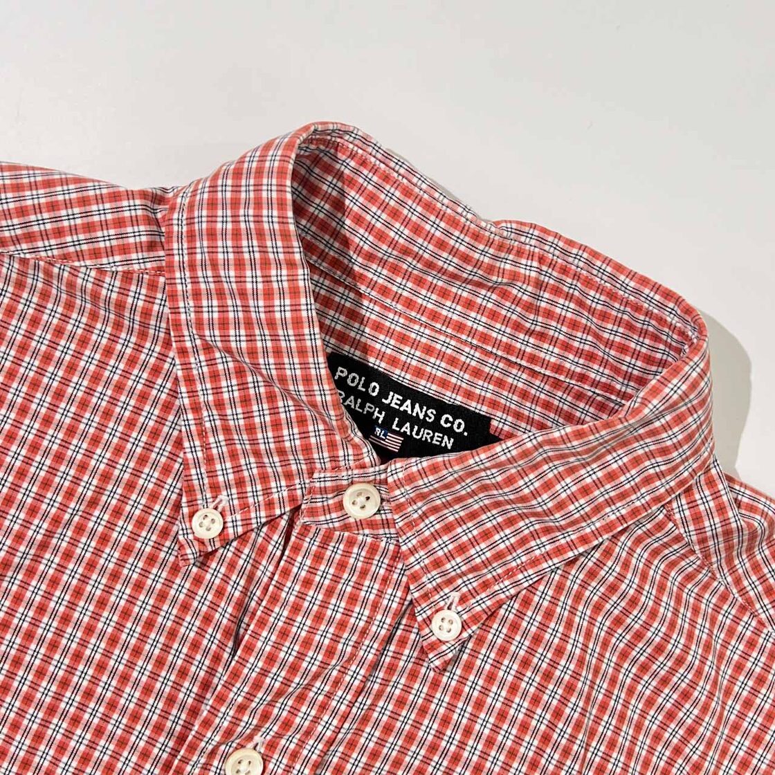 POLO JEANS CO. RALPH LAUREN ラルフローレン チェック BD ボタン 
