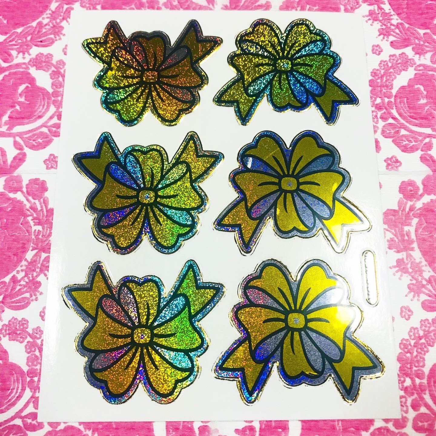 1 イエローリボン レトロキラキラシール VCS-3529 VCS01