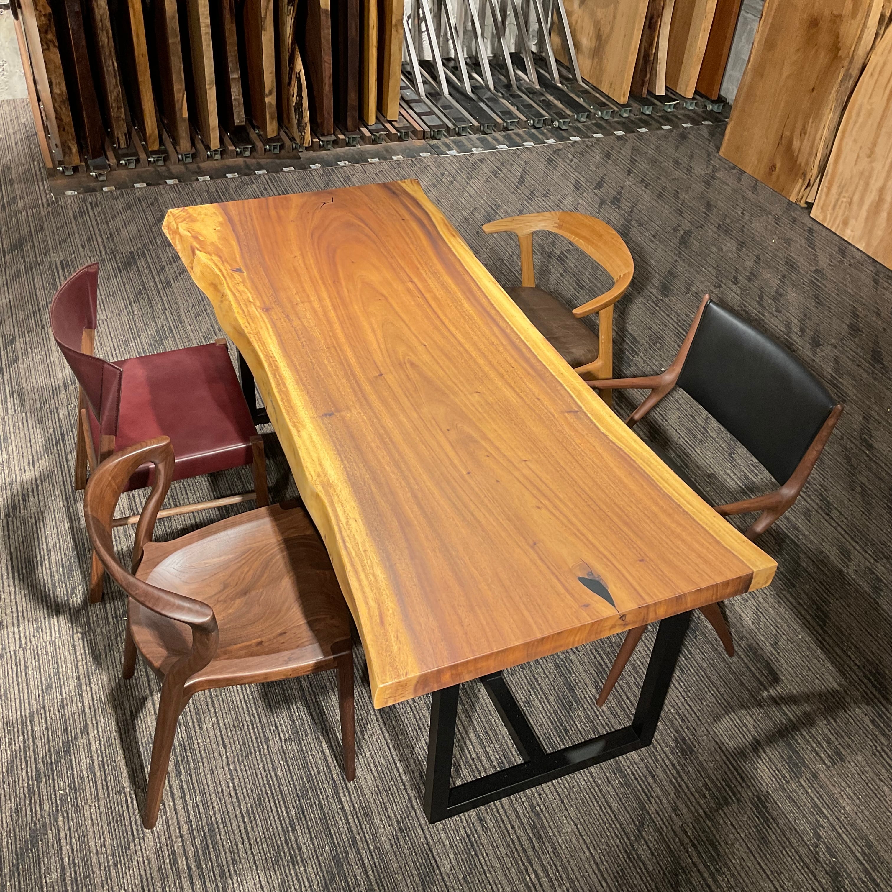 【OUTLET】モンキーポッド_1805×800-730-820×51_横浜OUTLET PLUS_テーブル天板/一枚板 2983
