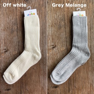 JOHA（ヨハ）wool socks / 39-42サイズ：メリノウール リブソックス