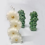 癒されるゴールド緑のクローバーアロマキャンドル