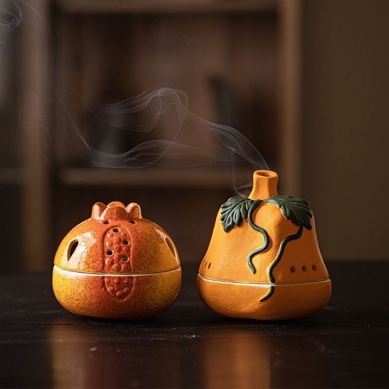 瓢箪 置物 オブジェ ひょうたん グリーン 緑 オレンジ 縁起物 財運 金