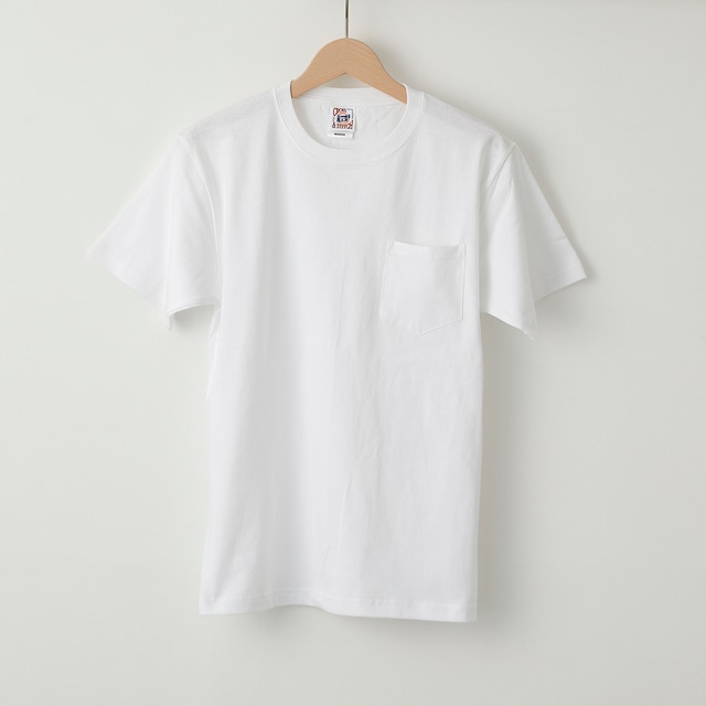 (M) 6.2オンス　オープンエンドポケットTシャツ(M)　ホワイト