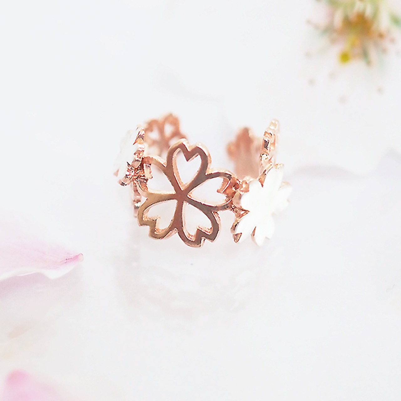 Sakura Blossom *〜桜のイヤーカフ〜* S (silver×pink gold)