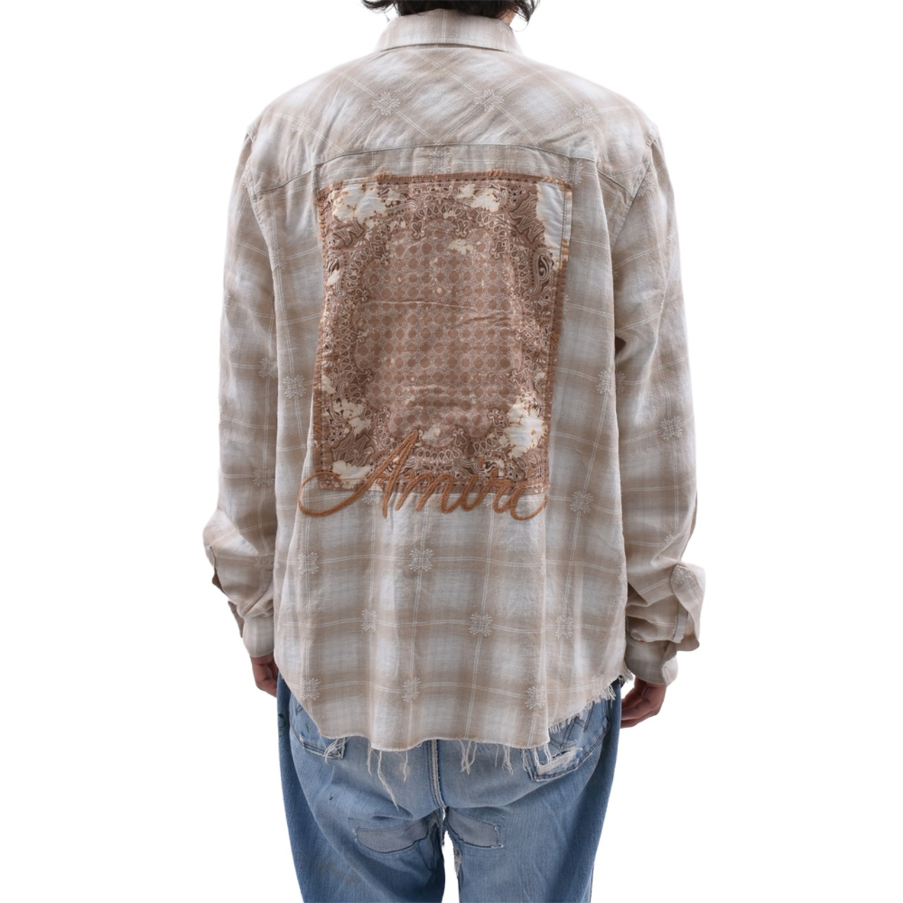 【AMIRI】BLEACH BANDANA PATCH FLANNEL - 4