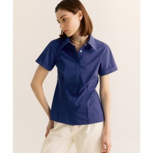 [CITY BREEZE] COLLAR SHORT SLEEVE LINE SHIRT_ VINTAGE BLUE 正規品 韓国ブランド 韓国代行 韓国通販 韓国ファッション シャツ