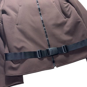 archive MIU MIU hi-tech fabric unusual 2way blouson with plastic belt