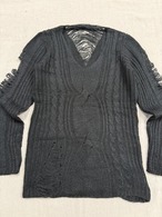 ''HEAVEN and EARTH'' damage knit