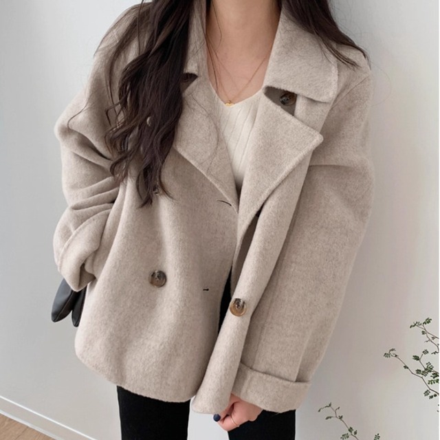 Double breasted short coat A1580